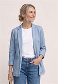 Blazer im langen und offenen Schnitt cashmere blue
