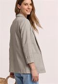 Blazer im langen und offenen Schnitt clay sand