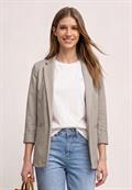 Blazer im langen und offenen Schnitt clay sand