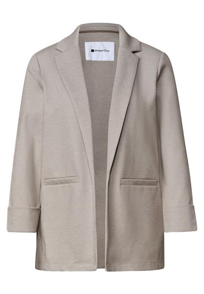Blazer im langen und offenen Schnitt clay sand
