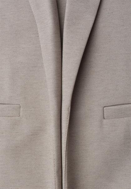 Blazer im langen und offenen Schnitt clay sand