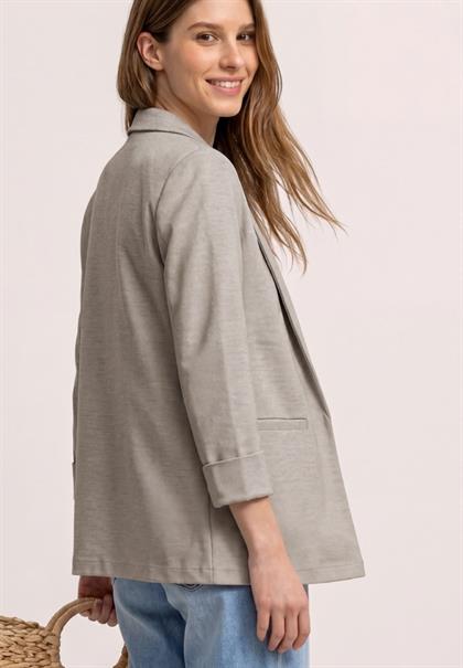 Blazer im langen und offenen Schnitt clay sand
