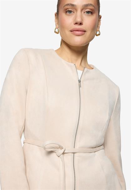 Blazer-Jacke in Lederoptik french oak