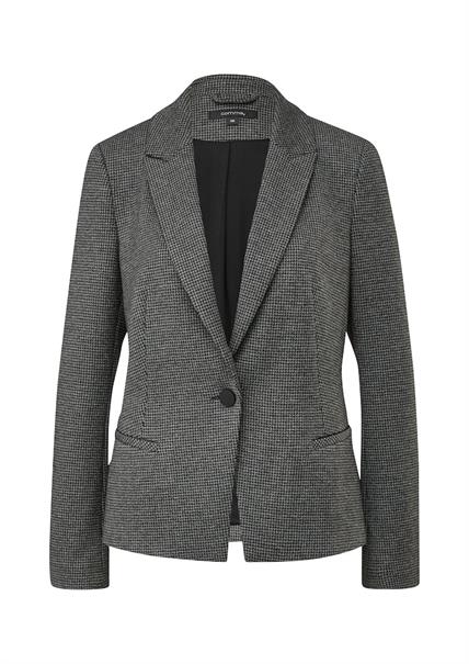 Blazer mit Pepita-Muste schwarz