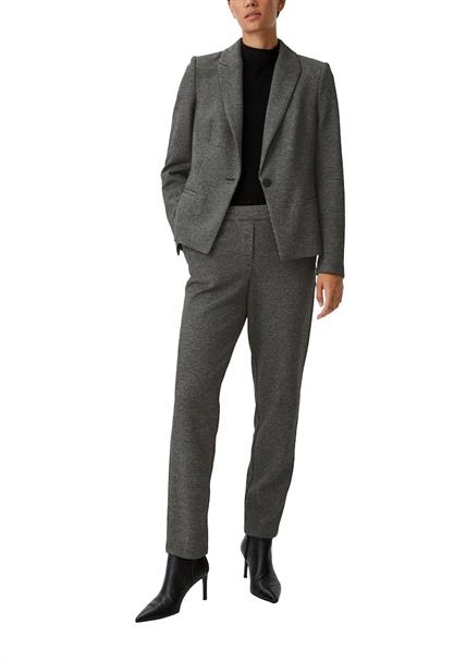 Blazer mit Pepita-Muste schwarz