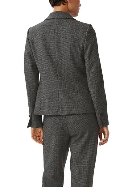 Blazer mit Pepita-Muste schwarz