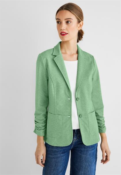 Blazer mit Raffungen light brisk green melange