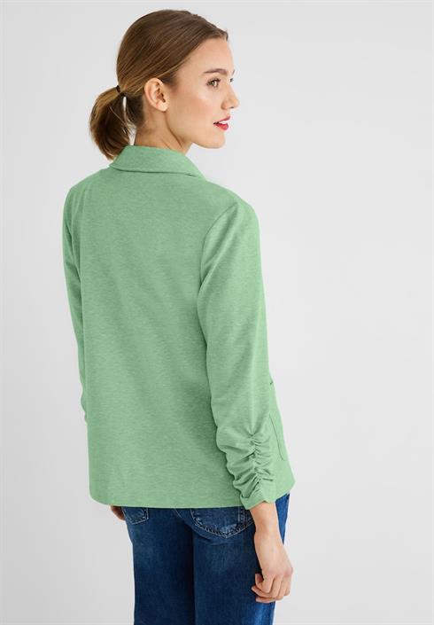 blazer-mit-raffungen-light-brisk-green-melange