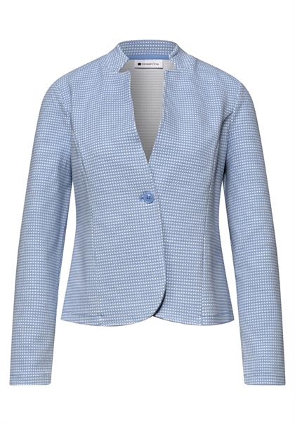 Blazer mit Struktur aus Jersey cashmere blue