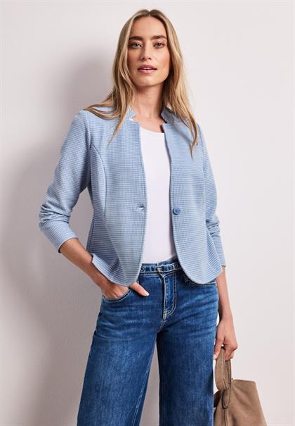 Blazer mit Struktur aus Jersey cashmere blue