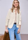 Blazer mit Struktur aus Jersey smoke beige