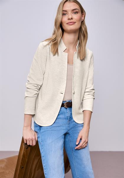 Blazer mit Struktur aus Jersey smoke beige