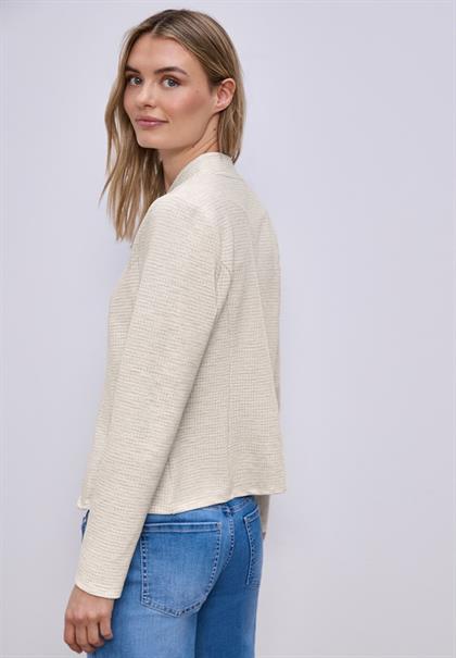 Blazer mit Struktur aus Jersey smoke beige