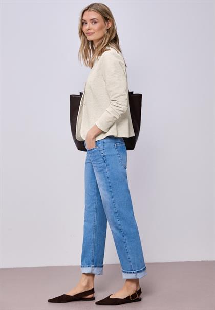 Blazer mit Struktur aus Jersey smoke beige