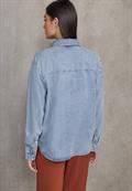 Bleached Denim Overshirt ultra bleach wash