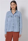 Bleached Denim Overshirt ultra bleach wash