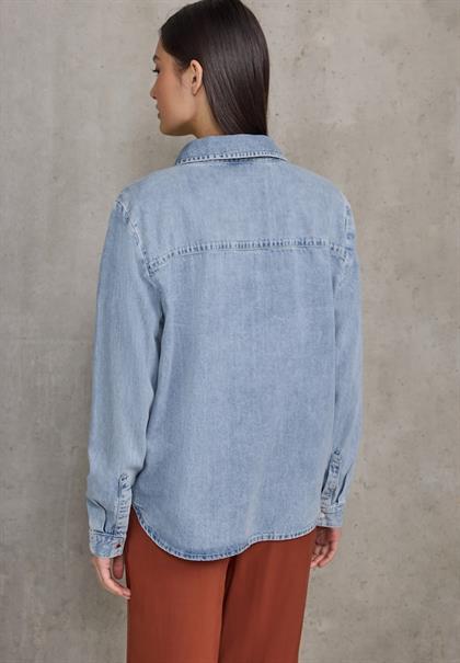 Bleached Denim Overshirt ultra bleach wash