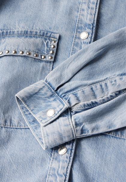 Bleached Denim Overshirt ultra bleach wash