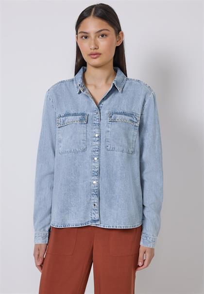 Bleached Denim Overshirt ultra bleach wash