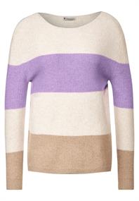 Blockstreifen Pullover soft pure lilac melange
