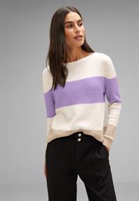 Blockstreifen Pullover soft pure lilac melange