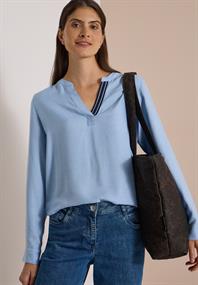 blouse blue melange