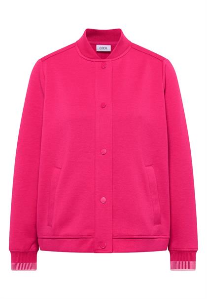 Blouson im College-Look mit Knöpfen beetroot pink