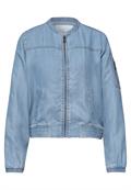 Blouson im Denim-Look mit Rundhals light blue soft wash