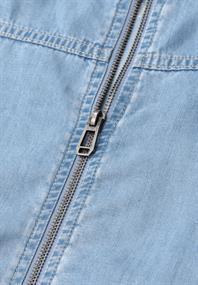Blouson im Denim-Look mit Rundhals light blue soft wash