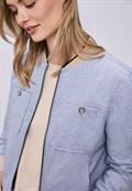 Blouson im Melange-Look mit Zipper country blue mel.