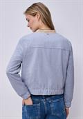 Blouson im Melange-Look mit Zipper country blue mel.