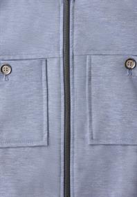 Blouson im Melange-Look mit Zipper country blue mel.