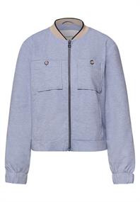 Blouson im Melange-Look mit Zipper country blue mel.