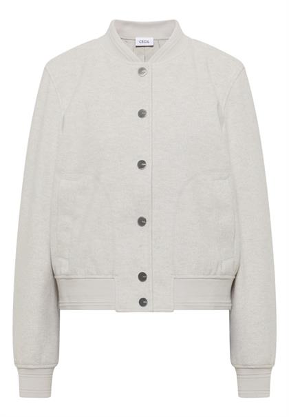 Blouson in Wolloptik light greige melange
