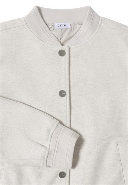 Blouson in Wolloptik light greige melange