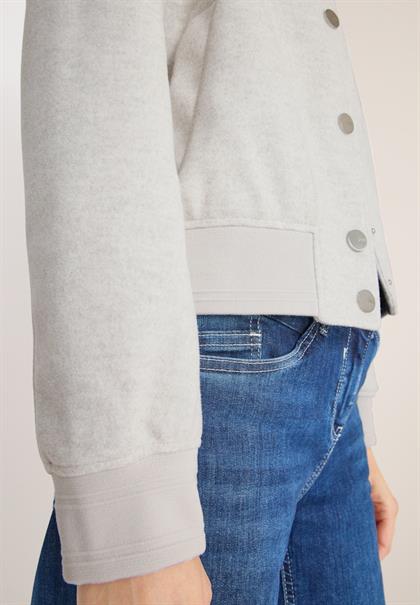 Blouson in Wolloptik light greige melange