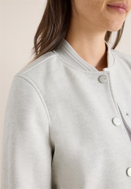 Blouson in Wolloptik light greige melange
