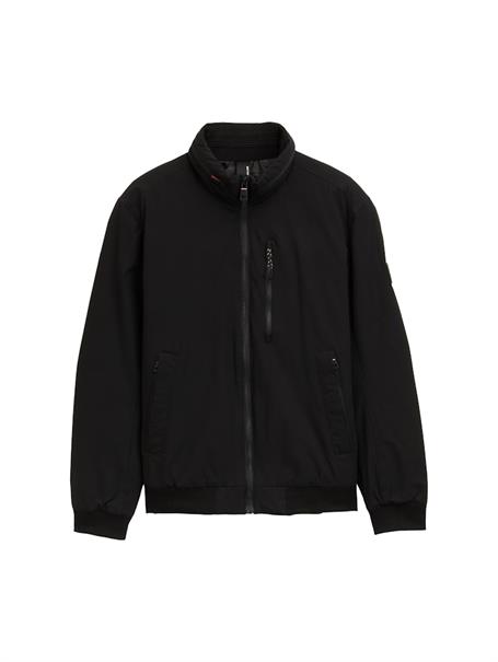 Blouson Jacke mit verstaubarer Kapuze black