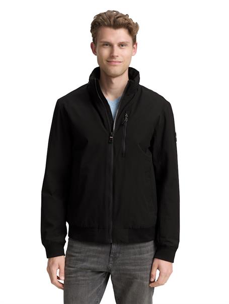 Blouson Jacke mit verstaubarer Kapuze black