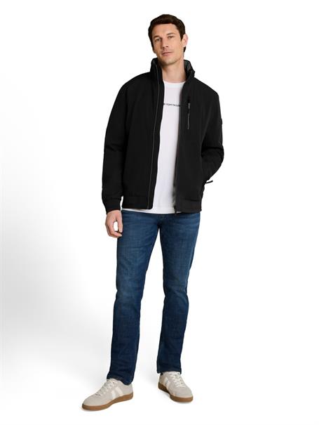 Blouson Jacke mit verstaubarer Kapuze black