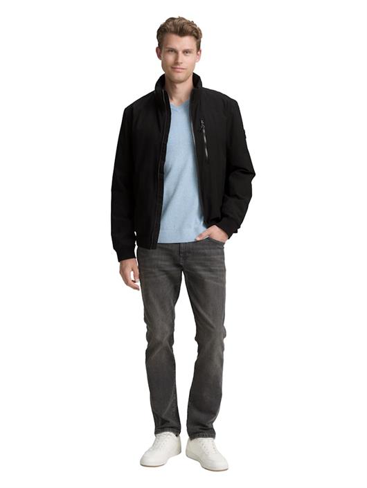 blouson-jacke-mit-verstaubarer-kapuze-black