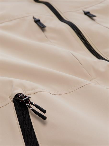 Blouson Jacke mit verstaubarer Kapuze cashew beige