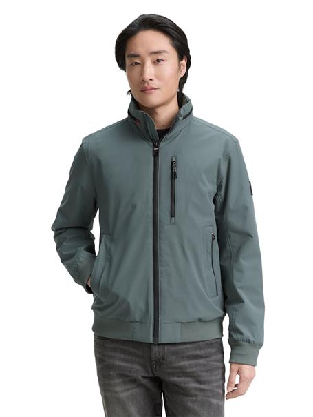 Blouson Jacke mit verstaubarer Kapuze washed jasper green