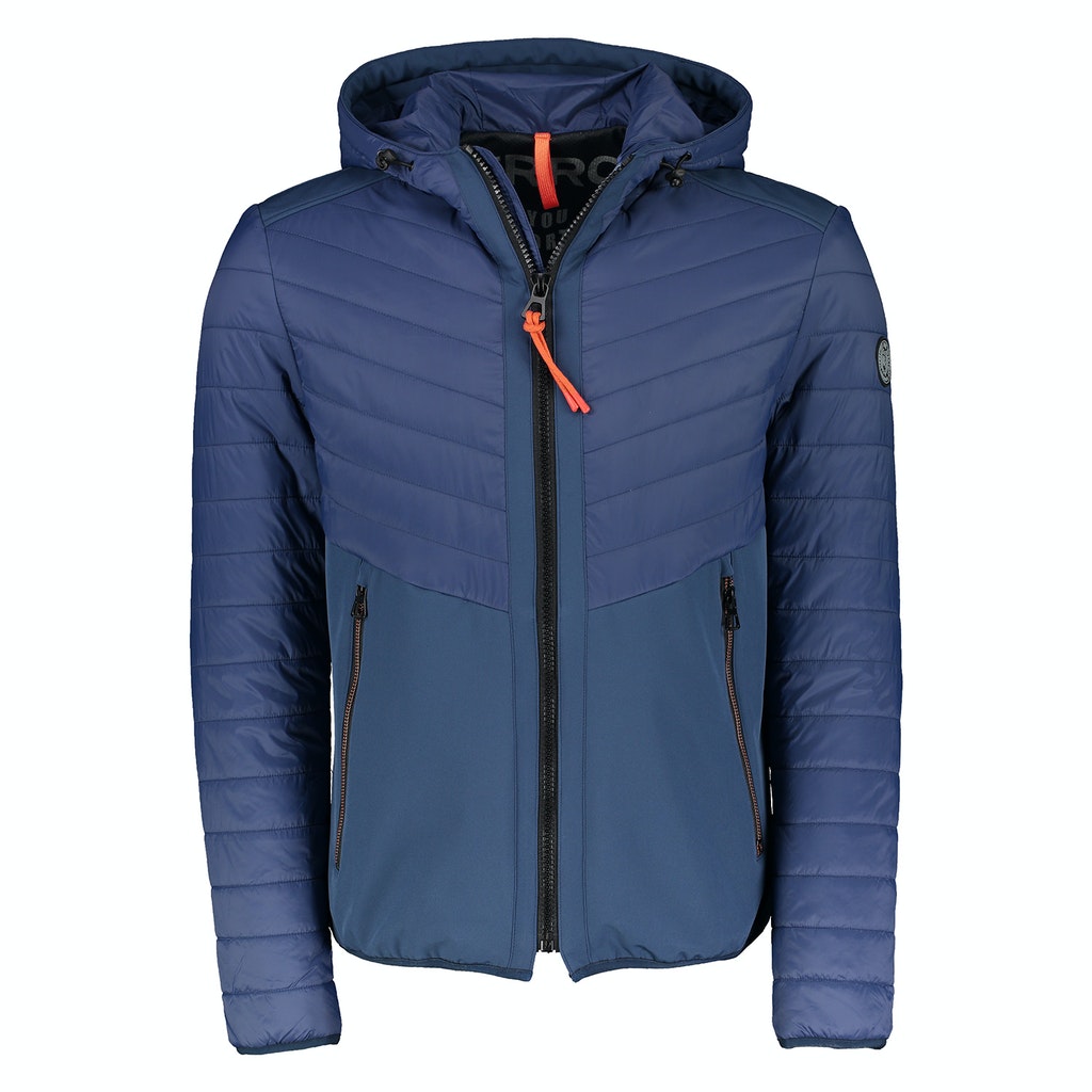 Lerros Herren Jacke 2227023 Storm Blue - mit kapuze