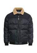 Blouson mit abnehmbarem Kragen dark navy melange