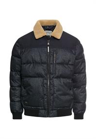 Blouson mit abnehmbarem Kragen dark navy melange