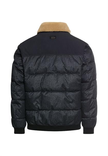 Blouson mit abnehmbarem Kragen dark navy melange