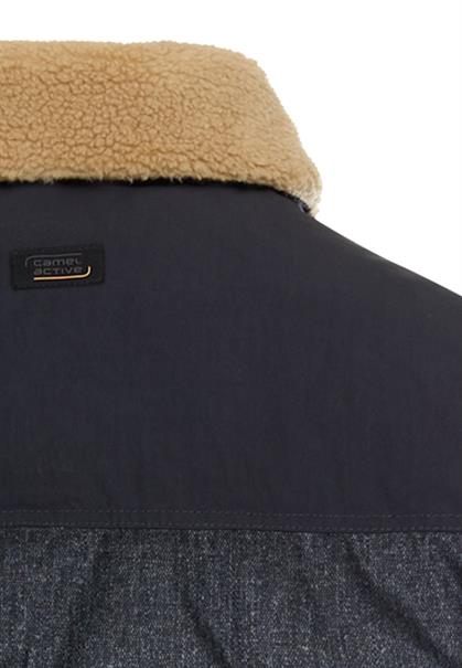 Blouson mit abnehmbarem Kragen dark navy melange