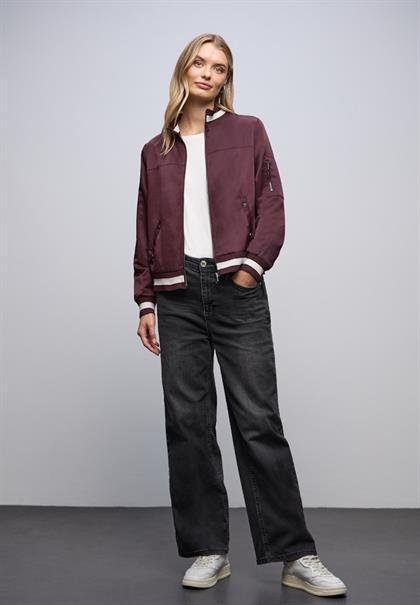 Blouson mit Collegedetails jazz berry