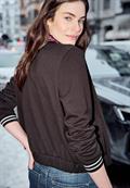 Blouson mit Collegedetails plummy brown